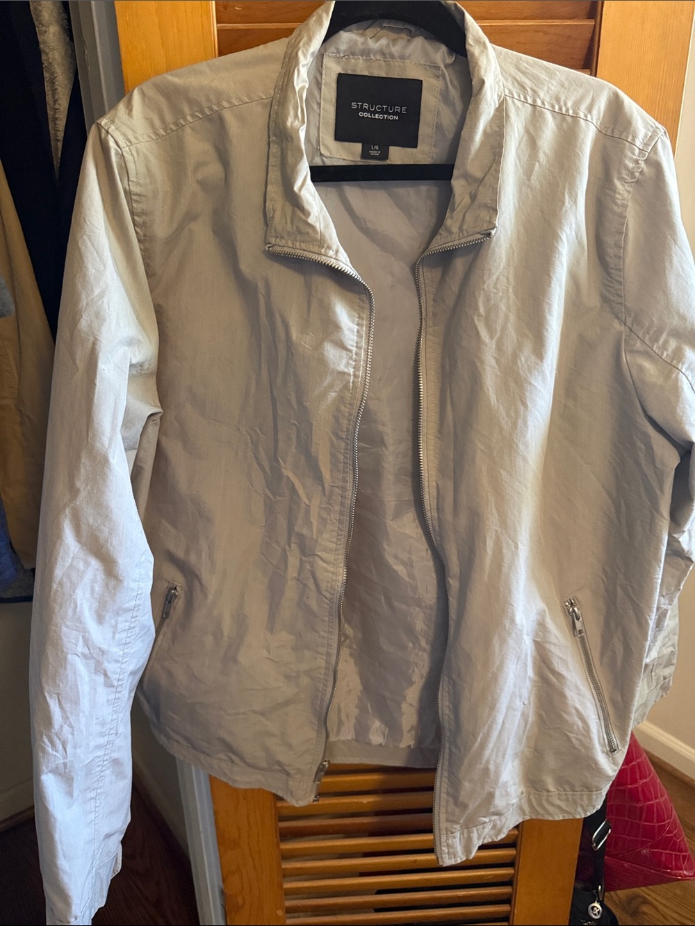 Structure Light Gray/Off-White Bomber Jacket